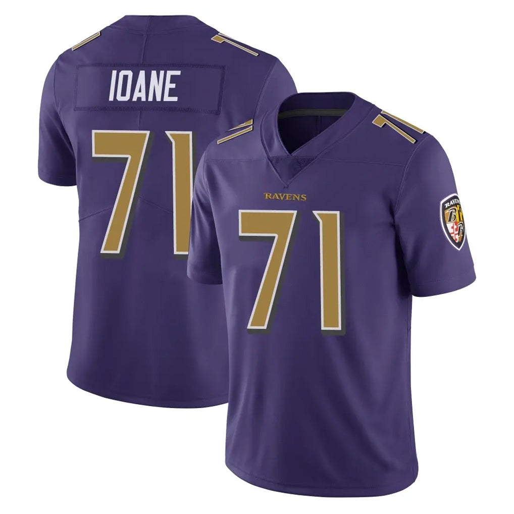 Johmsee B.Ravens #71 Olaivavega Ioane Player Purple Color Vapor Untouchable Home Game Stitched Jerseys