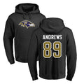 Johmsee B.Ravens #89 Mark Andrews Player Black Pullover Hoodie Stitched Jerseys