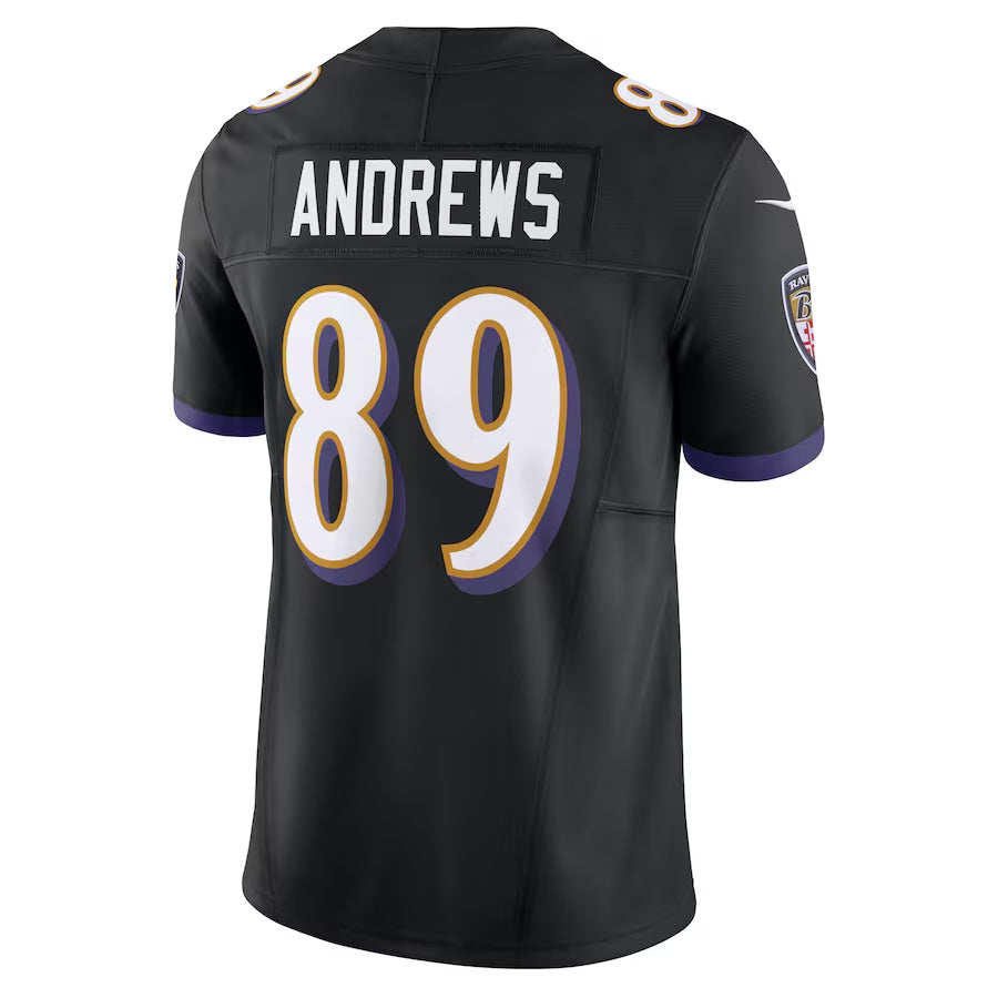 Johmsee B.Ravens #89 Mark Andrews Player Black Vapor F.U.S.E. Limited Stitched Jerseys