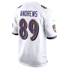 Johmsee B.Ravens #89 Mark Andrews Player White Alternate Home Game Stitched Jerseys