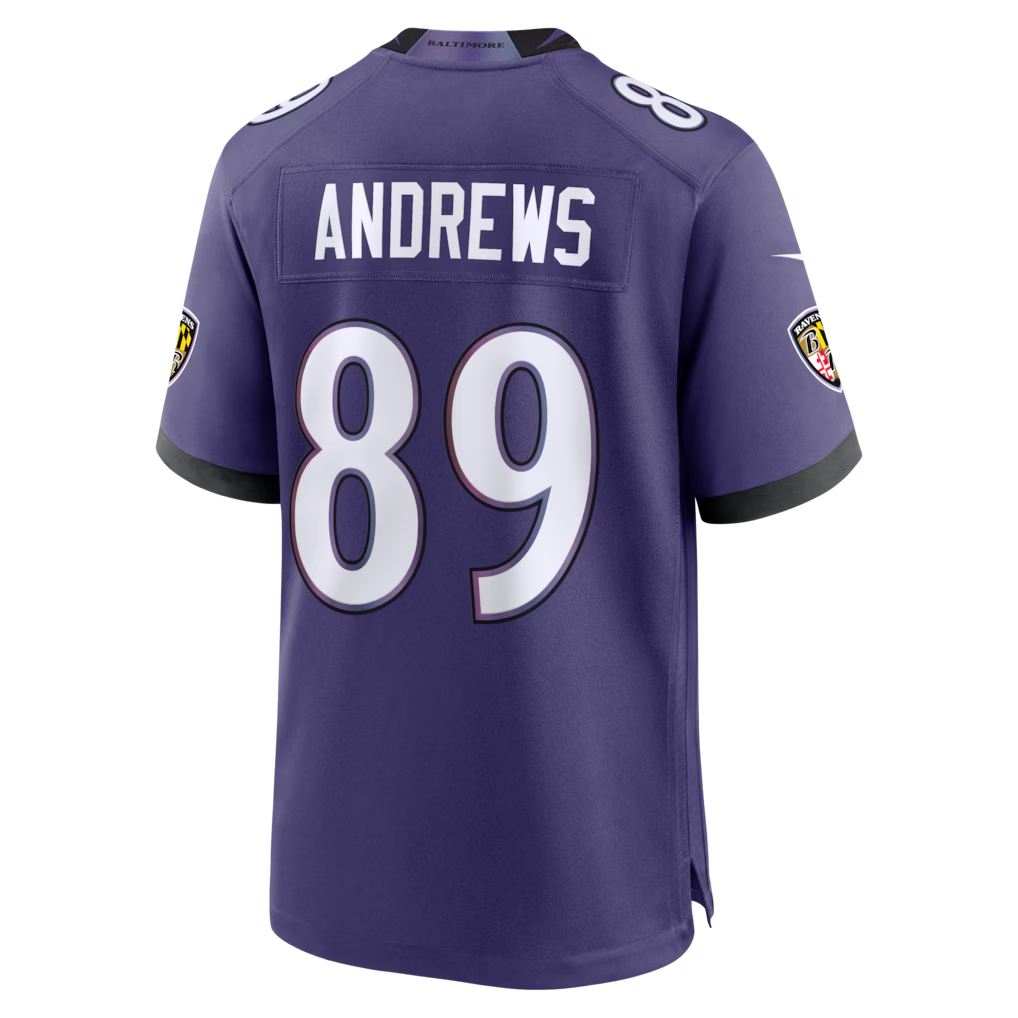 Johmsee B.Ravens #89 Mark Andrews Purple Team Game Stitched Jerseys