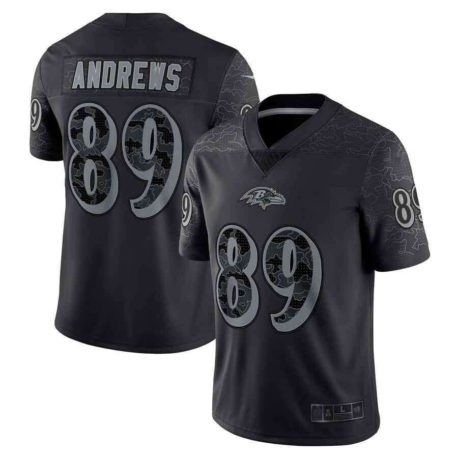 Johmsee B.Ravens #89 Mark Andrews Player RFLCTV Limited Black Stitched Jerseys
