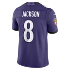 Johmsee B.Ravens #8 Lamar Jackson Purple Team Vapor F.U.S.E. Stitched Limited Jerseys