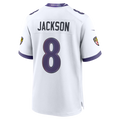 Johmsee B.Ravens #8 Lamar Jackson White Game Stitched Jerseys