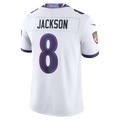 Johmsee B.Ravens #8 Lamar Jackson White Vapor F.U.S.E. Stitched Limited Jerseys
