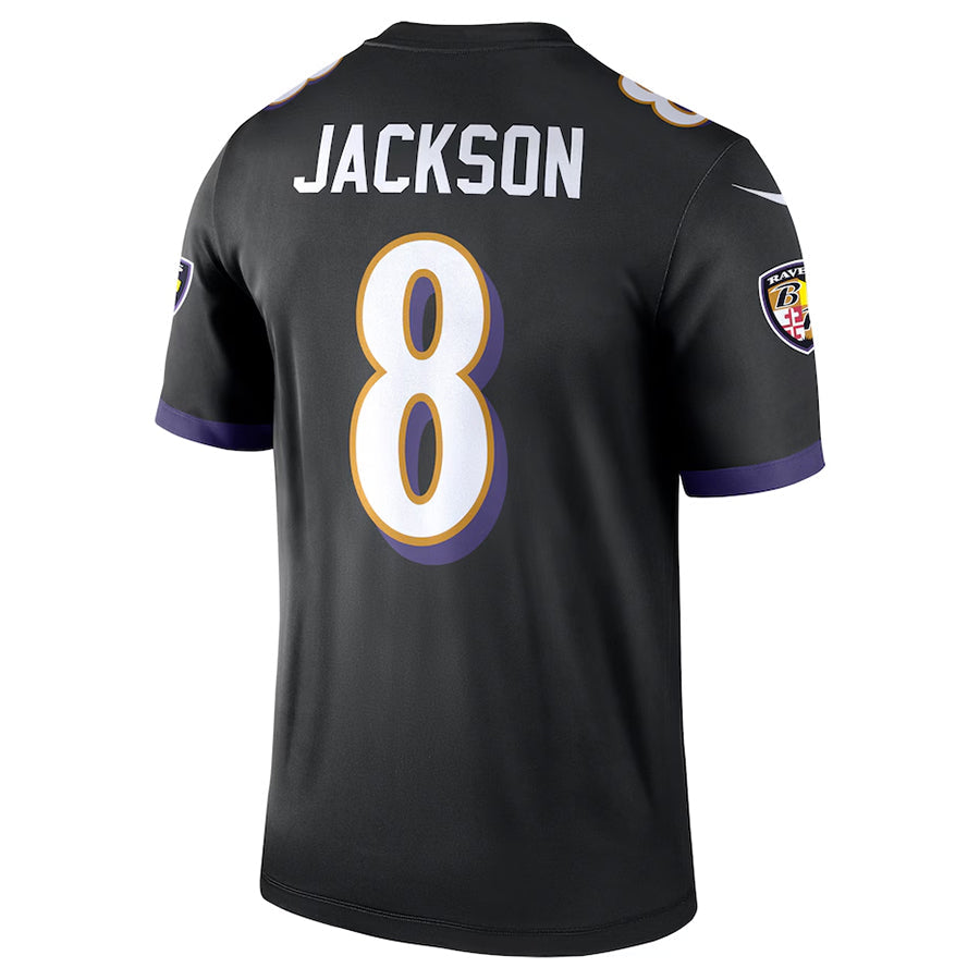 Johmsee B.Ravens #8 Lamar Jackson Player Black Legend Performance Stitched Jerseys