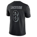 Johmsee B.Ravens #8 Lamar Jackson Player Black REFLECTIVE Limited Stitched Jerseys
