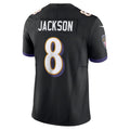 Johmsee B.Ravens #8 Lamar Jackson Player Black Vapor F.U.S.E. Limited  Stitched Jerseys