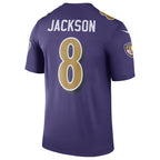 Johmsee B.Ravens #8 Lamar Jackson Player Purple Legend Performance Stitched Jerseys