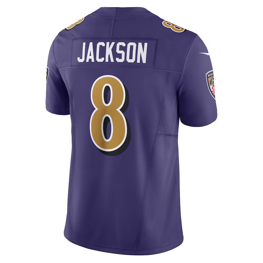 Johmsee B.Ravens #8 Lamar Jackson Player Purple Vapor F.U.S.E. Limited Stitched Jerseys