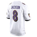 Johmsee B.Ravens #8 Lamar Jackson Player White Game Stitched Jerseys