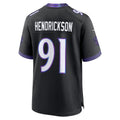 Johmsee B.Ravens #91 Trey Hendrickson Black Alternate Game Stitched Jerseys