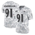 Johmsee B.Ravens #91 Trey Hendrickson Player Arctic Camo Salute to Service Limited Stitched Jerseys