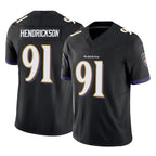 Johmsee B.Ravens #91 Trey Hendrickson Player Black Vapor F.U.S.E. Limited Stitched Jerseys