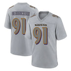 Johmsee B.Ravens #91 Trey Hendrickson Player Gray Replica Game Stitched Jerseys
