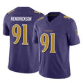 Johmsee B.Ravens #91 Trey Hendrickson Player Purple Vapor F.U.S.E. Limited Game Stitched Jerseys