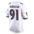 Johmsee B.Ravens #91 Trey Hendrickson Player White Alternate Home Game Stitched Jerseys
