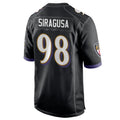 Johmsee B.Ravens #98 Tony Siragusa Player Black Alternate Home Game Stitched Jerseys