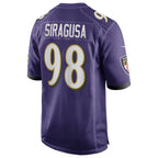 Johmsee B.Ravens #98 Tony Siragusa Player Purple Alternate Home Game Stitched Jerseys