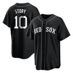 Johmsee B.Red Sox #10 Trevor Story Player Black Home Game Stitched Jerseys