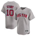 Johmsee B.Red Sox #10 Trevor Story Player Gray Road Limited Home Game Stitched Jerseys