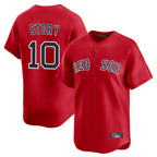 Johmsee B.Red Sox #10 Trevor Story Player Red Limited Home Game Stitched Jerseys