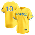 Johmsee B.Red Sox #10 Trevor Story Player Yellow Limited Home Game Stitched Jerseys