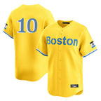 Johmsee B.Red Sox #10 Trevor Story Player Yellow Limited Home Game Stitched Jerseys