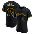 Johmsee B.Red Sox #12 Connor Wong Player Black Snake Skin City Limited Elite Home Stitched Jerseys