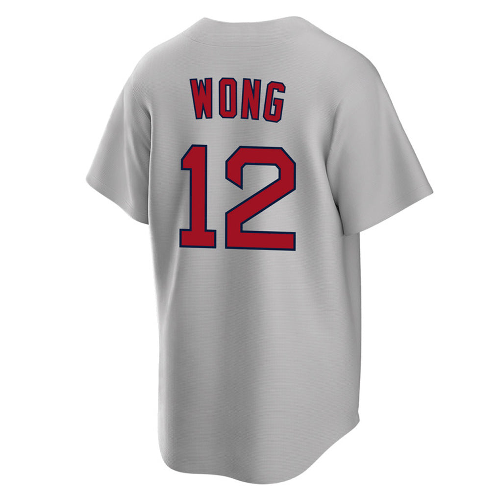 Johmsee B.Red Sox #12 Connor Wong Player Gray Road Home Game Stitched Jerseys