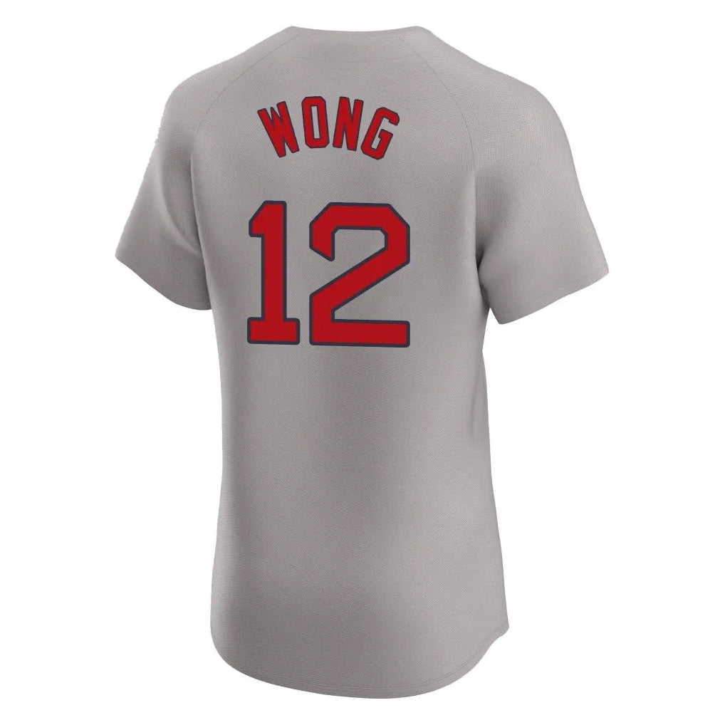 Johmsee B.Red Sox #12 Connor Wong Player Gray Road Limited Elite Home Game Stitched Jerseys