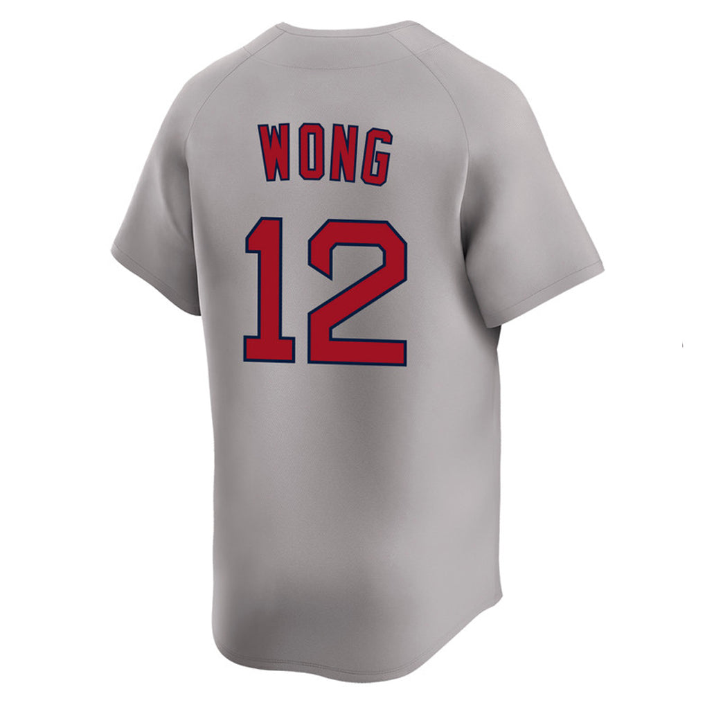 Johmsee B.Red Sox #12 Connor Wong Player Gray Road Limited Home Game Stitched Jerseys