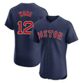 Johmsee B.Red Sox #12 Connor Wong Player Navy Limited Elite Home Game Stitched Jerseys