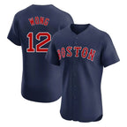 Johmsee B.Red Sox #12 Connor Wong Player Navy Limited Elite Home Game Stitched Jerseys
