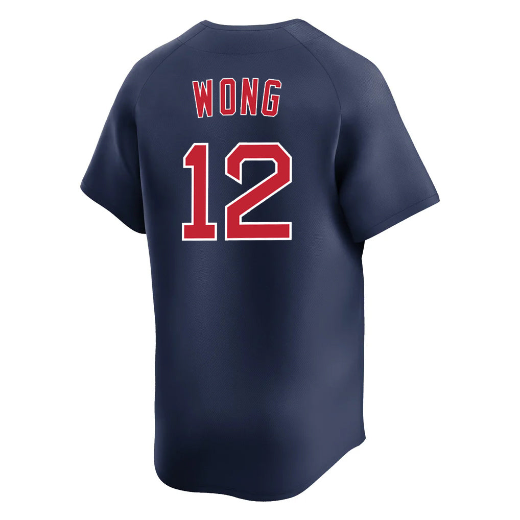 Johmsee B.Red Sox #12 Connor Wong Player Navy Limited Home Game Stitched Jerseys