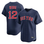 Johmsee B.Red Sox #12 Connor Wong Player Navy Limited Home Game Stitched Jerseys