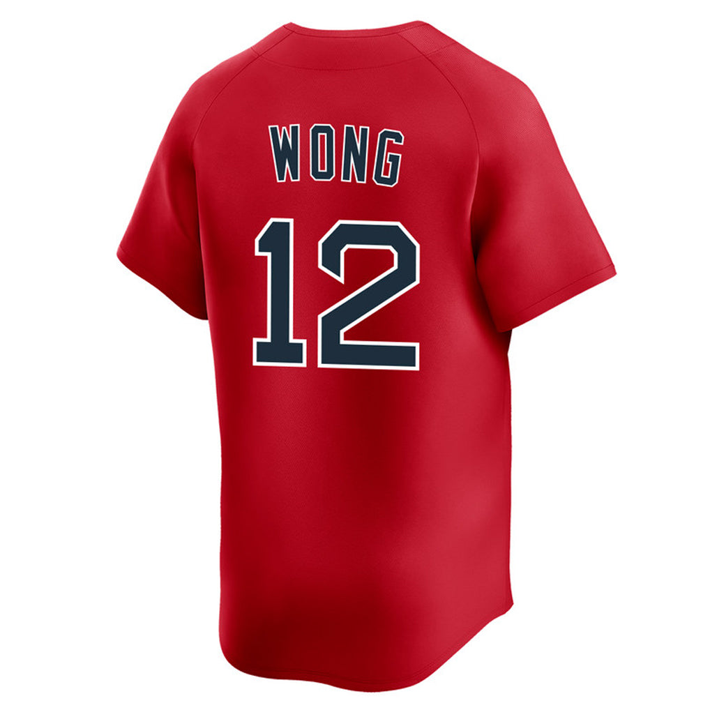 Johmsee B.Red Sox #12 Connor Wong Player Red Limited Home Game Stitched Jerseys