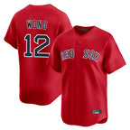 Johmsee B.Red Sox #12 Connor Wong Player Red Limited Home Game Stitched Jerseys
