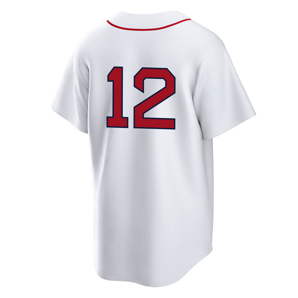 Johmsee B.Red Sox #12 Connor Wong Player White Home Game Stitched Jerseys