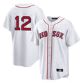 Johmsee B.Red Sox #12 Connor Wong Player White Home Game Stitched Jersey