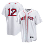 Johmsee B.Red Sox #12 Connor Wong Player White Home Game Stitched Jersey