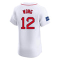Johmsee B.Red Sox #12 Connor Wong Player White Limited Elite Home Game Stitched Jerseys