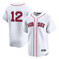 Johmsee B.Red Sox #12 Connor Wong Player White Limited Home Game Stitched Jerseys