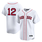 Johmsee B.Red Sox #12 Connor Wong Player White Limited Home Game Stitched Jerseys