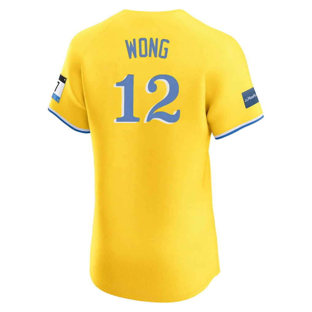 Johmsee B.Red Sox #12 Connor Wong Player Yellow Limited Elite Home Game Stitched Jerseys