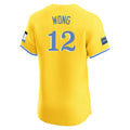 Johmsee B.Red Sox #12 Connor Wong Player Yellow Limited Elite Home Game Stitched Jerseys
