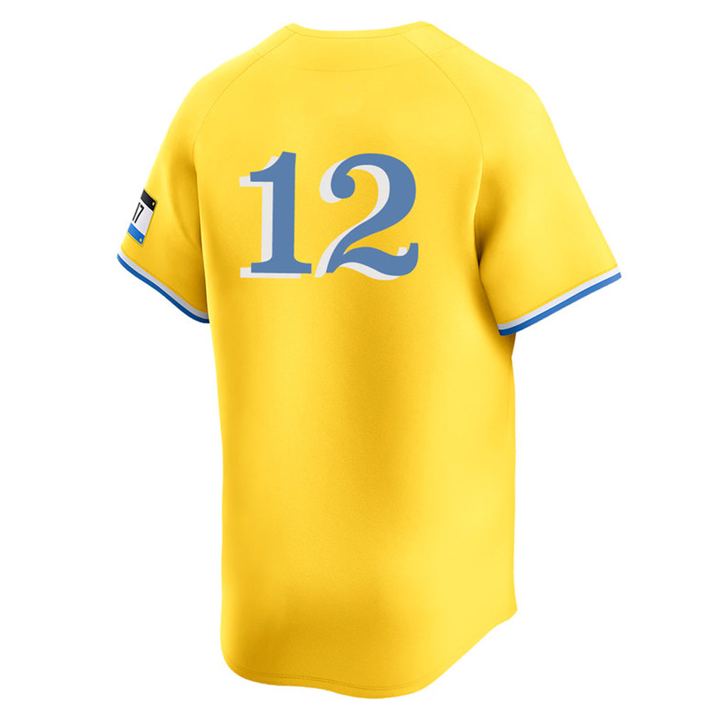 Johmsee B.Red Sox #12 Connor Wong Player Yellow Limited Home Game Stitched Jerseys