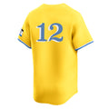 Johmsee B.Red Sox #12 Connor Wong Player Yellow Limited Home Game Stitched Jerseys