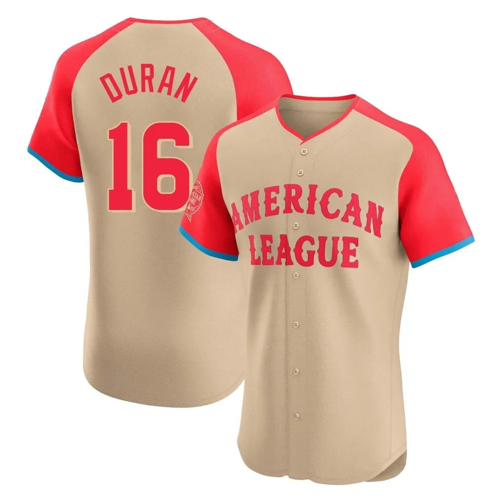 Johmsee B.Red Sox #16 Jarren Duran Player Cream All-Star Short-Sleeved Limited Elite Home Game Stitched Jerseys