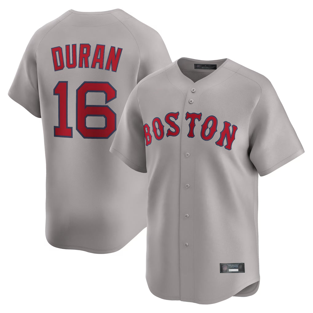 Johmsee B.Red Sox #16 Jarren Duran Player Gray Road Limited Home Game Stitched Jersey